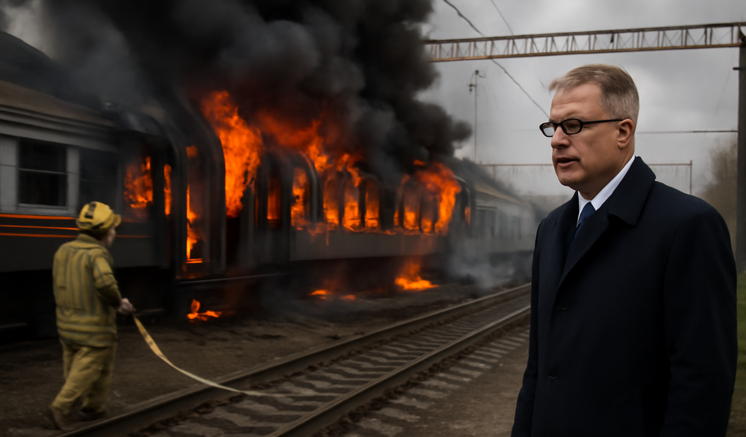 Russian drone strike — Russian Drone Strike on Train Marks Escalation, Says German Minister