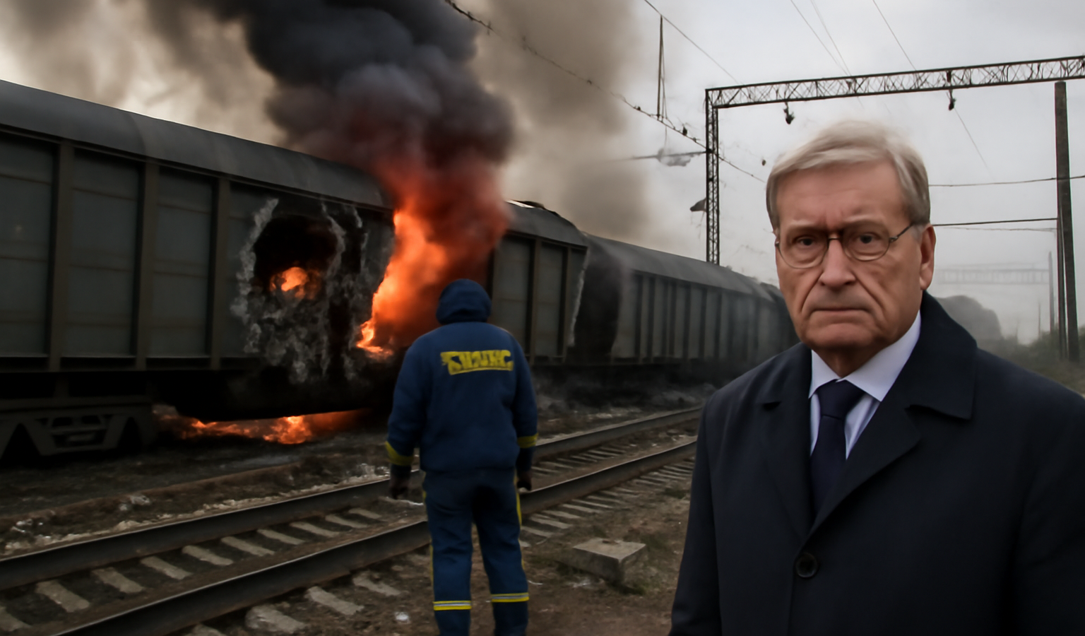 Russian drone strike — Russian Drone Strike on Train Marks Escalation, Says German Minister