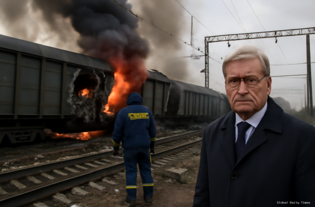 Russian drone strike — Russian Drone Strike on Train Marks Escalation, Says German Minister