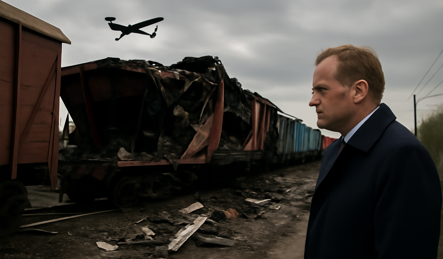Russian drone strike — Russian Drone Strike on Train Marks Escalation, Says German Minister