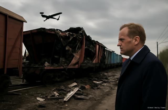 Russian drone strike — Russian Drone Strike on Train Marks Escalation, Says German Minister