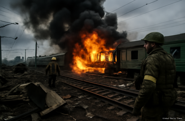 Russian drone strike — Russian Drone Strike on Train Marks Escalation, Says German Minister