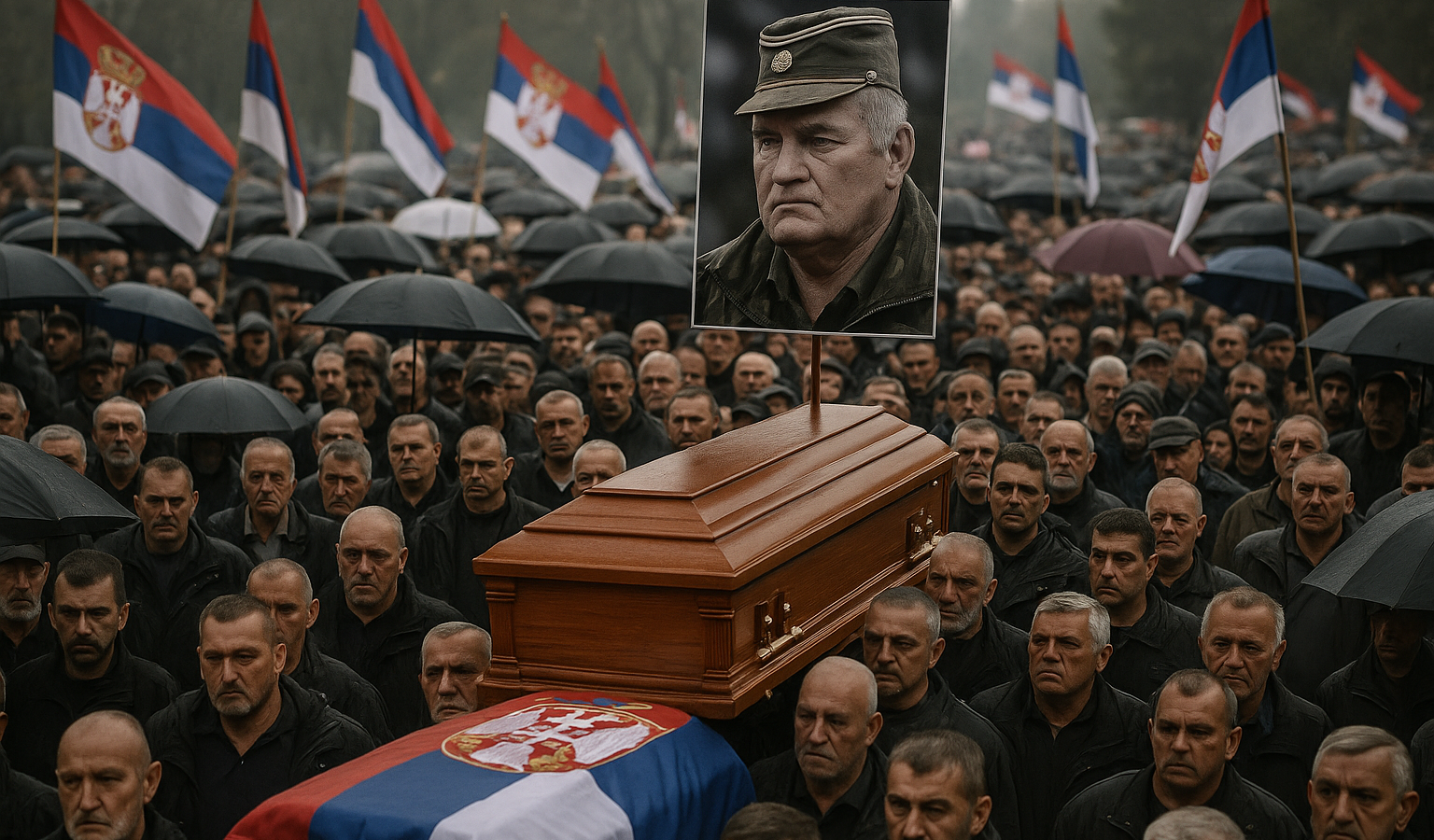 Ratko Mladic funeral — Thousands Attend Funeral of Controversial Figure Ratko Mladic in Belgrade